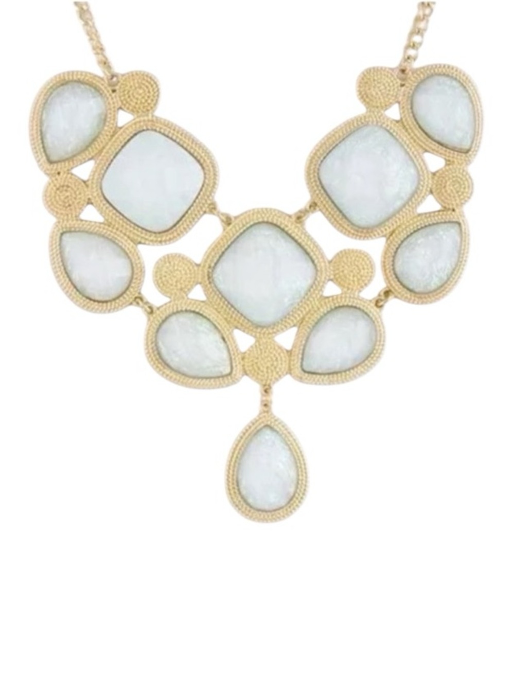 Mint Green Textured Necklace Set